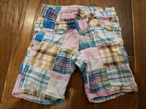 Gitls Blue Purple & Brown Plaid Shorts Justice Size 7 Slim EUC  - Picture 1 of 3