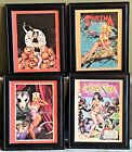 Dave Stevens Set of 4 Sexy Rescue Pictures/Prints Comic Poster/Cover Framed RARE