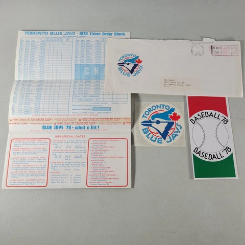 1978 Toronto Blue Jays - Sticker and Souvenir and Ticket Order Forms Cover