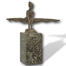 Figura de bronce atleta gimnasia deporte escultura estatua estilo antiguo 26cm