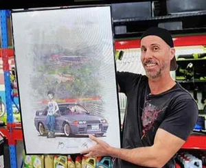 Mighty Car Mods NISSAN SKYLINE GTR Autographed Poster LIMITED EDITION - Picture 1 of 1