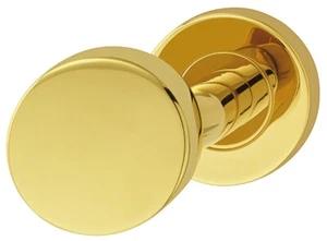 Häfele Door Knob Stainless Steel Round Flat Fixed Door Knob LDK 212 Brass - Picture 1 of 3
