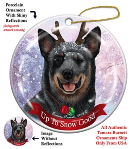 Up to Snow Good Ornament - Blue Australian Cattledog Cattle Dog - Picture 1 of 1