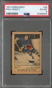1951-52 PARKHURST #95 PAUL RONTY PSA 6 (RC) NY RANGERS *CC0081 - Picture 1 of 2