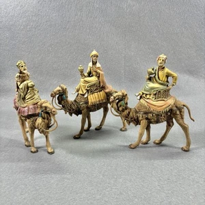 Vintage 1983 Fontanini Nativity Three Kings on Camels 3 Wise Men Magi 6.5" ITALY - Picture 1 of 15