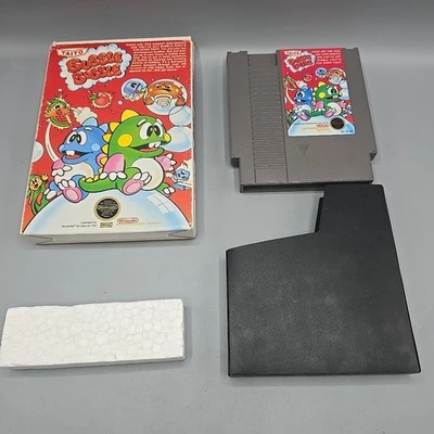 Bubble Bobble (Nintendo Entertainment System NES, 1988) Box And Game Only  - Image 1 of 4