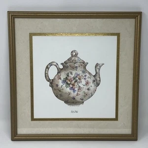 Framed "Minuet Teapot" Art Print Signed & Dated '94 by Carolyn Shores Wright - Picture 1 of 5
