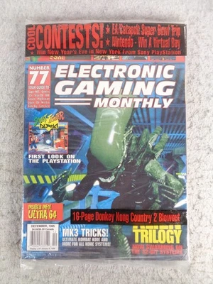 Electronic Gaming Monthly Issue 77 December 1995 New in Polybag Diddy Kong Quest - Image 1 of 4