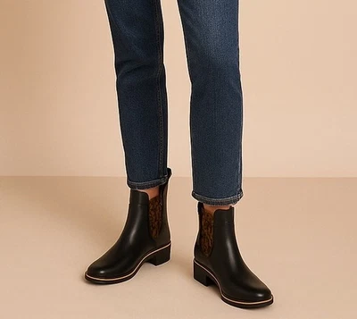 Kate Spade Chelsea Botines Estampado Leopardo Negro Mujer’s Talla 6/7 Foto 1 de 4