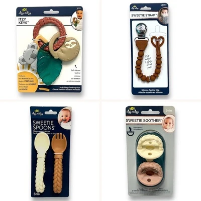 NEW! Itzy Ritzy Collection BPA Free Baby Spoon Set, Pacifiers, Teether Rattle - Image 1 of 4