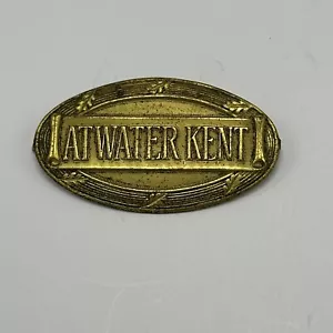 Radio de tubo Atwater Kent modelo 47 insignia de latón emblema logotipo pequeño - Imagen 1 de 3