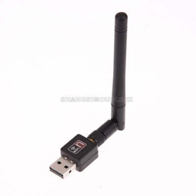 Mini 150Mbps USB WiFi Wireless Adapter Dongle LAN Card 802.11n/g/b w/Antenna NEW - Image 1 of 4