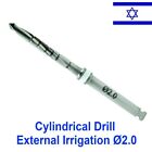 Dental Fixture External Irrigation Cylindrical Surg Tool Drill Ø2.0mm