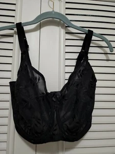 Panache Super Bra  BLACK CHARCOAL Full Cup Bra, US 32H,  - Picture 1 of 8