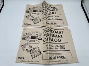 Lot of 2 1984 ECS East Coast Software Catalog - Hershey PA / Apple IBM Commodore - Picture 1 of 4