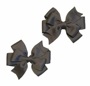 Solid Toddler Hair Bow Set (28 Colors to Choose From) - Picture 1 of 30