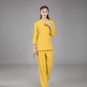 Chinese Style Women's Kung Fu Uniform Martial Arts Wushu Taiji Suit Cotton linen - Picture 1 of 28