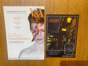David BOWIE IS Japan RARE flyer pair V&A Documentary Tour FILM / ZIGGY STARDUST - Picture 1 of 3