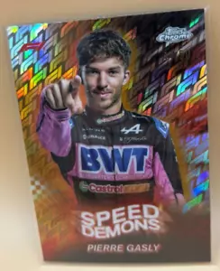 Topps Chrome Formula 1 2024 # Pierre Gasly # Speed Demons /50 Logofractor SD-10 - Bild 1 von 2