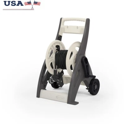 Carretel de mangueira carrinho 175 pés capacidade durável móvel armazenamento de mangueira de jardim com rodas novo - Imagem 1 de 4