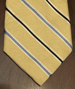 Nautica Gold Blue Repp 100% Silk Men’s Neck Tie Made In China