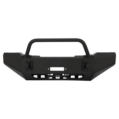 For Ford F250 F350 Super Duty 99-04 Powder Coated Front Winch Bumper w/ Bull Bar - Imagem 1 de 4