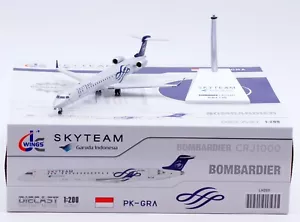 Modelo jet fundido a presión 1:200 JC Wings Garuda Indonesia Bombardier CRJ-1000 PK-GRA - Imagen 1 de 14