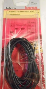 Modular Anschlusskabel 3m 6p4c Hama 44934 Telefon Fax Modem Anrufbeantworter NEU - Bild 1 von 5