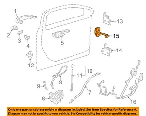 GM OEM 14-20 Impala Front Door Lock Hardware-Door Check 84055657 - Picture 1 of 2