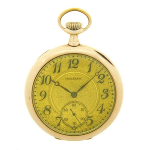 Waltham Colonial Royal Grade 17j 14s Pocket Watch in 14k Gold Open Face Case - Picture 1 of 8