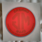 Classic Car MG Owners Club Red Sticker Round Decal Badge Original not repro. Vtg