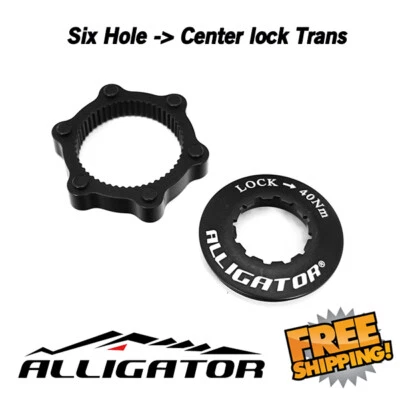 Adaptador de bloqueo central de cubo Alligator Shimano Trans 6 orificios disco rotor a bloqueo central Foto 1 de 3