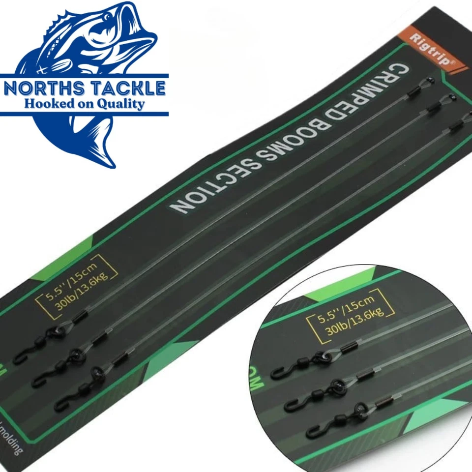 NORTHS TACKLE 3xSpinner Rigs Karpfenangeln Ronnie Rigs 5,5" Boom 30lb Hooklink Ready Tied Tackl