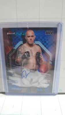 2025 Topps Finest UFC - Autographs Serghei Spivac #FA-SIS Blue Shimmer Refractor - Image 1 of 2