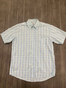 Camicia uomo manica corta Lacoste multicolore check cotone taglia 42 alligatore - Foto 1 di 6