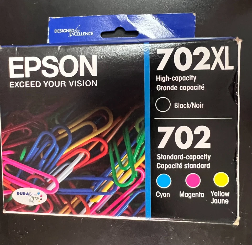 EPSON T702XL-BCS (702) 4 Pack Ink Cartridges