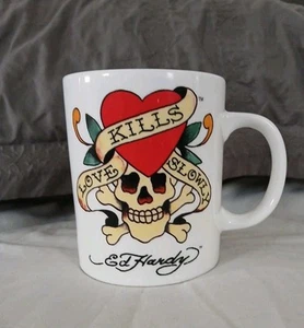 ED Hardy Tasse Love Kills Slowly Eagle Heart 12 Oz Kaffeetasse - Bild 1 von 8