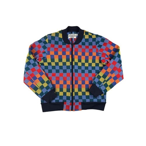 Tory Burch Sport Giacca bomber multi scacchi colore arcobaleno