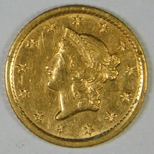 Moneda de dólar de oro cabeza libertad de $1 1853-O **Nueva Orleans** - Imagen 1 de 2