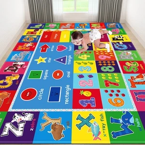 ABC Kids Rug, Kids Carpet for Playroom, Classroom Carpet with Anti-Slip Back,... - Picture 1 of 7