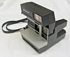Cámara fotográfica instantánea y correa retro POLAROID SUN 600 LMS de colección años 80 PROBADA OK - Imagen 1 de 7