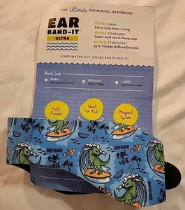 Ear Band-It Swimming Headband Dinosaur Surf Protection Small Up To 18 Month - Picture 1 of 11