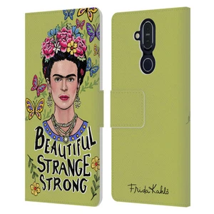 OFFICIAL FRIDA KAHLO ART & QUOTES LEATHER BOOK WALLET CASE FOR NOKIA PHONES - Picture 1 of 11