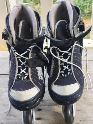 Kryptonics Vicious Inline Black White Roller Skates Rollerblades adult 10-11 - Image 1 of 4