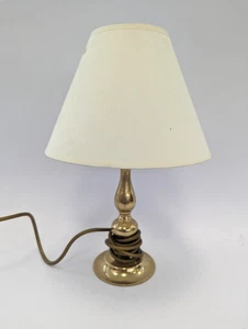 Vintage Solid Brass Unbranded Table Lamp H13 X W9" H5 P856 - Picture 1 of 9