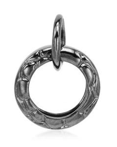 HELLMUTH KROKO STIL 925 STERLINGSILBER KREIS HALSKETTE ANHÄNGER CHARM - Bild 1 von 3