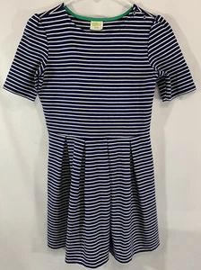 Girls Knit Dress Size XL/14 Short Sleeve Blue White Stripe East Care Crazy 8 - Picture 1 of 5