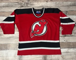 New Jersey Devils Jersey Youth L/XL Red Starter Vintage NHL Hockey Sportswear - Picture 1 of 13