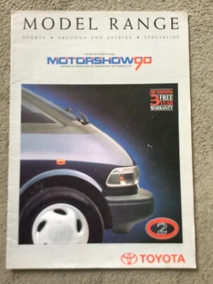TOYOTA MOTORSHOW  1990  MODEL RANGE BROCHURE in VGC  - Image 1 of 4