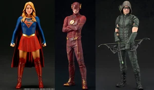 DC CW TV Arrowverse Kotobukiya ARROW SUPERGIRL FLASH ArtFX+ preowned - Picture 1 of 10